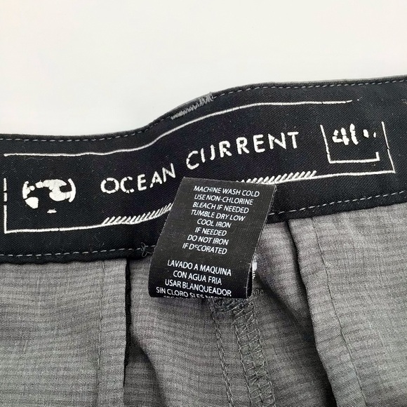 Ocean Current Men's Hybrid Gray Flat Front Shorts Size 40 - Picture 3 of 7